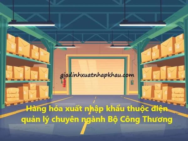 Hàng hóa xuất nhập khẩu thuộc diện quản lý chuyên ngành Bộ Công Thương