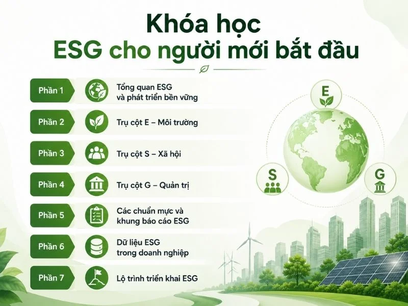 Khóa học Chương trình khoá học ESG cho người mới của Greentrain