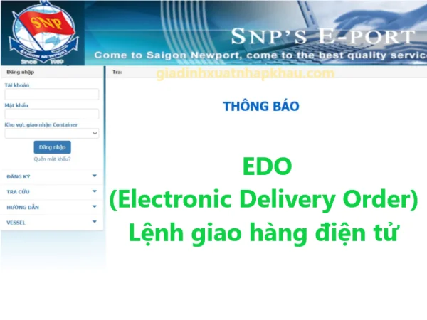 EDO (Electronic Delivery Order) – Lệnh giao hàng điện tử